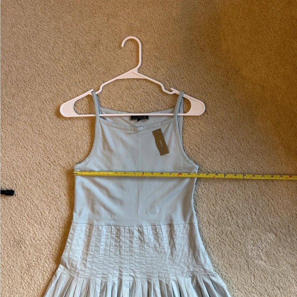 J. Crew light blue pin tuck mix dress